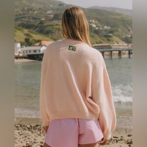 Daily Drills Button Up Sweater in Light Pink